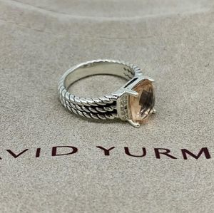David Yurman Petite Wheaton Ring Morganite